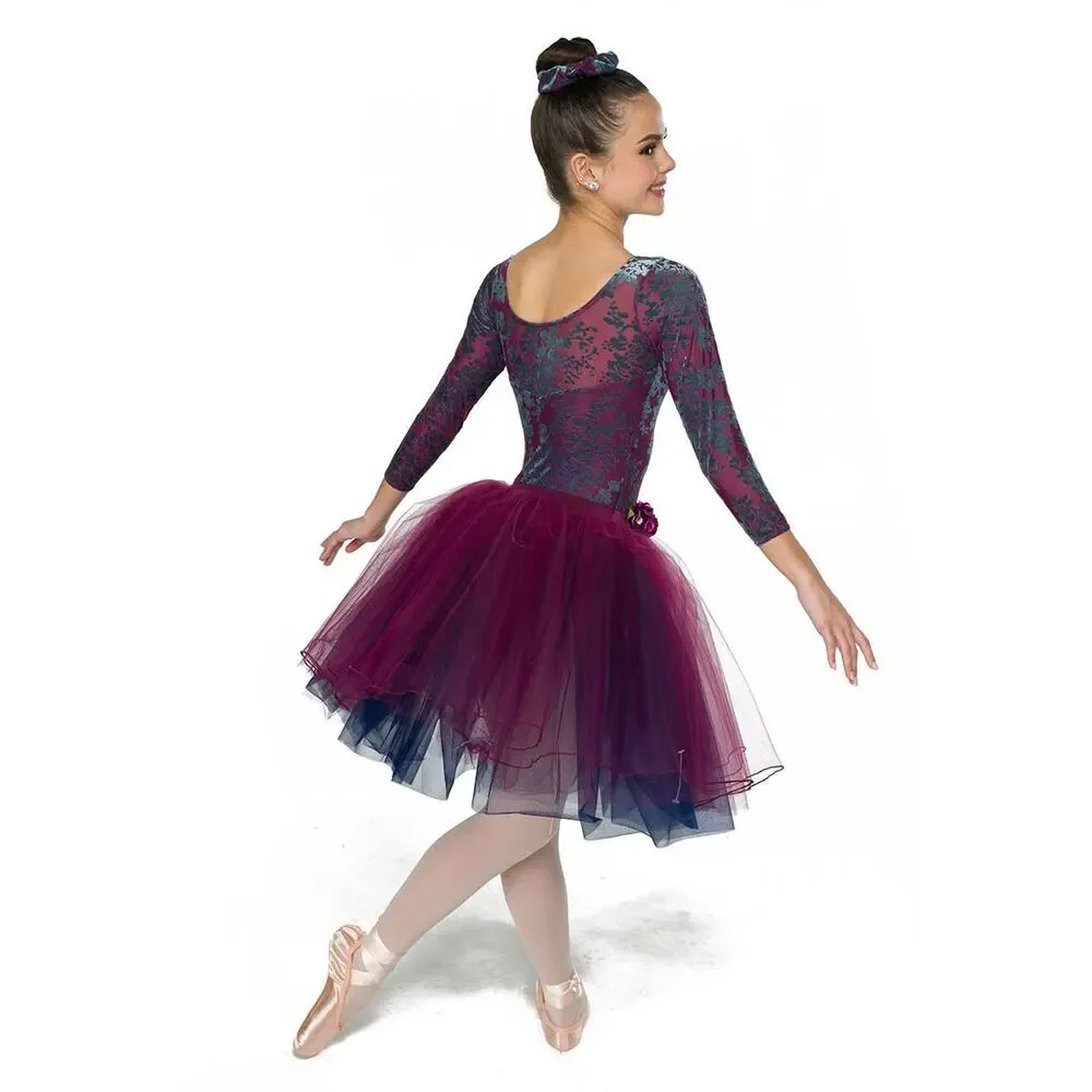 Pre-Owned Dance Costume Large Child Burgundy A Wish Come True 25001 Ballet Poin